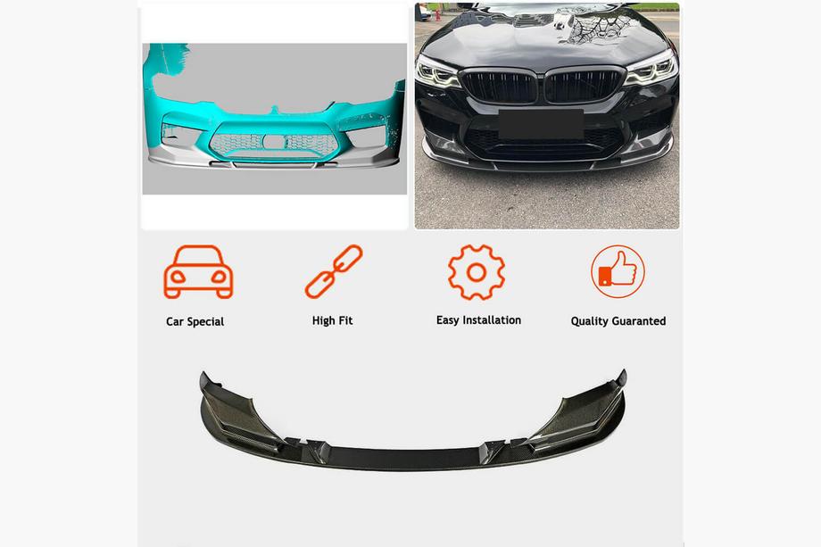 BMW 5er G30/G31 2017–2023 Frontspoiler Lippe V1 für M5 F90 2017-2020 Carbon Foto 2