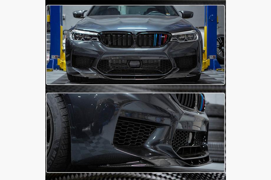 BMW 5er G30/G31 2017–2023 Frontspoiler Lippe V4 für M5 F90 2017-2020 Carbon Foto 4