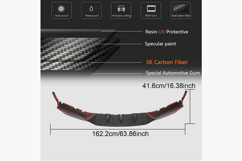 BMW 5er G30/G31 2017–2023 Frontspoiler Lippe V4 für M5 F90 2017-2020 Carbon Foto 6