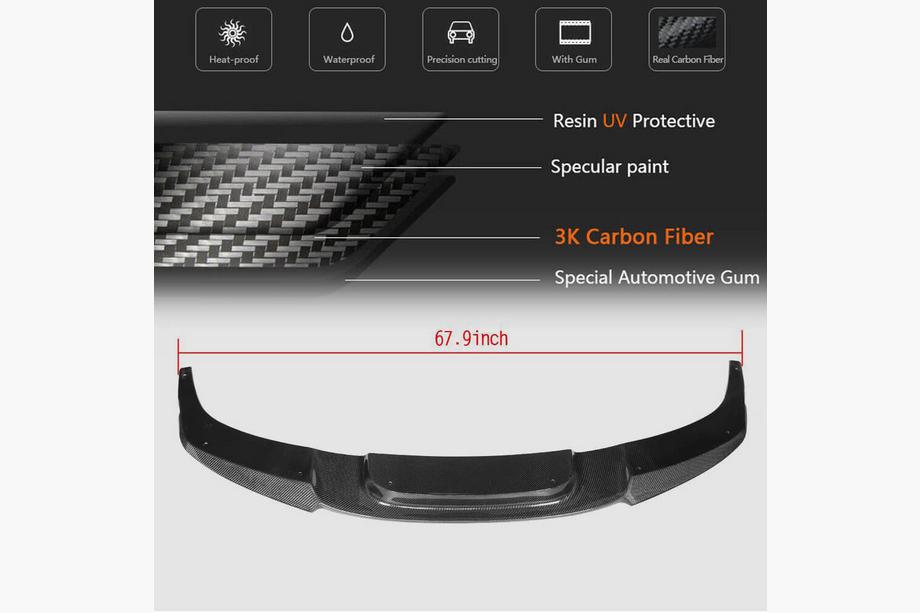 BMW 6 Series F12/F13/F06 2011-2018 Frontlippe V2 für M-Sport, Carbon Foto 5
