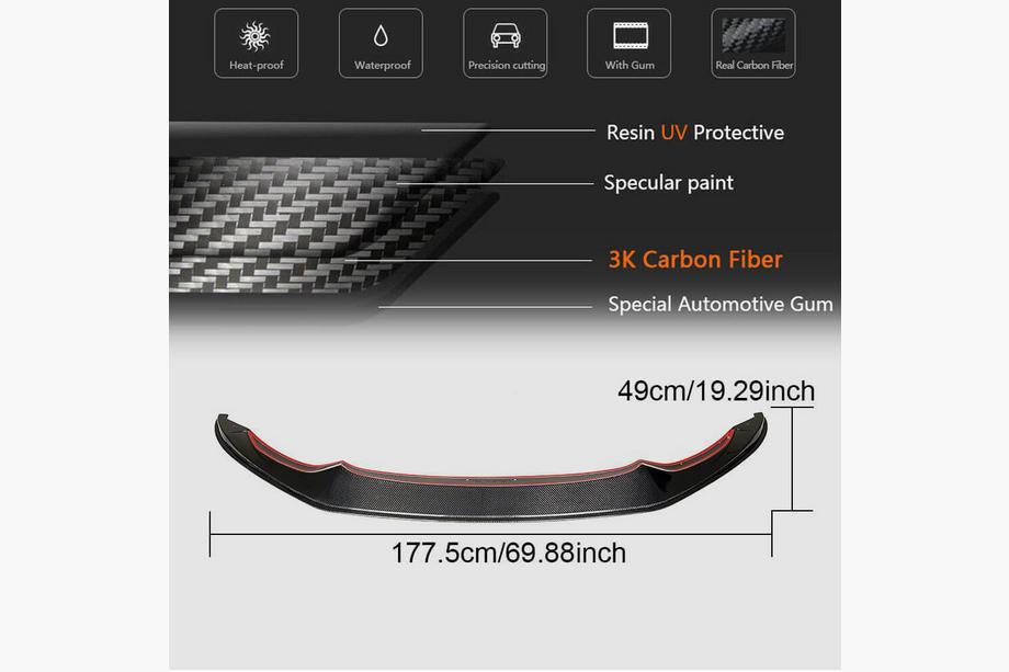 BMW 4 Series F32/F33/F36 2012-2020 Frontstoßstange Lippe V7 (für F82/F83, Carbon) Foto 6