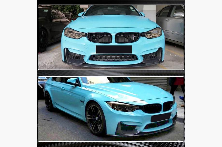 BMW 4 Series F32/F33/F36 2012-2020 Frontstoßstangenlippe Carbon V12 (für F82/F83) Foto 4