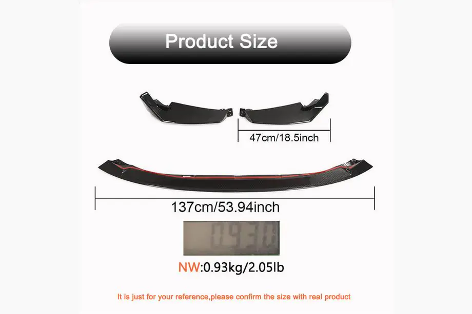 BMW 3 Series G20/G21 2018- Frontlippe V2 für G80, Carbon Foto 4