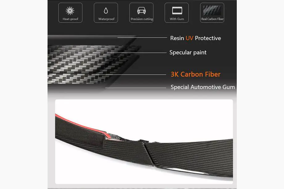 BMW 3 Series G20/G21 2018- Frontlippe V2 für G80, Carbon Foto 5