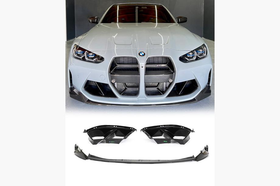 BMW 4 Series G22/23/26 2020- Frontspoiler Lippe V4 für G82/G83, Carbon Foto 1