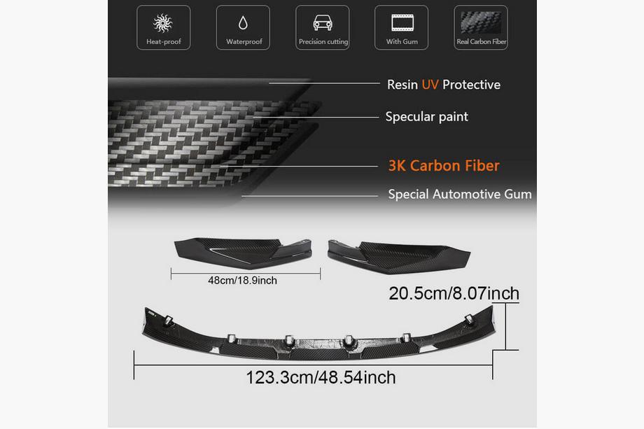 BMW 4 Series G22/23/26 2020- Frontspoiler Lippe V7 für G82/G83, Carbon Foto 5