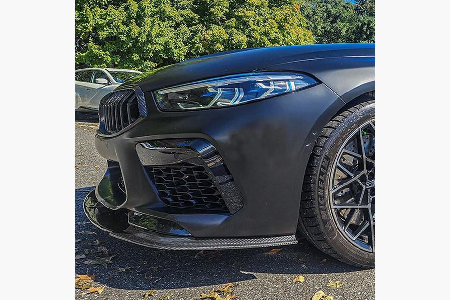 BMW 8 Series G14/G15/G16 2018- Frontstoßstangen Lippe Aufsatz (für F91/F92/F93 M8, Carbon) Foto 5