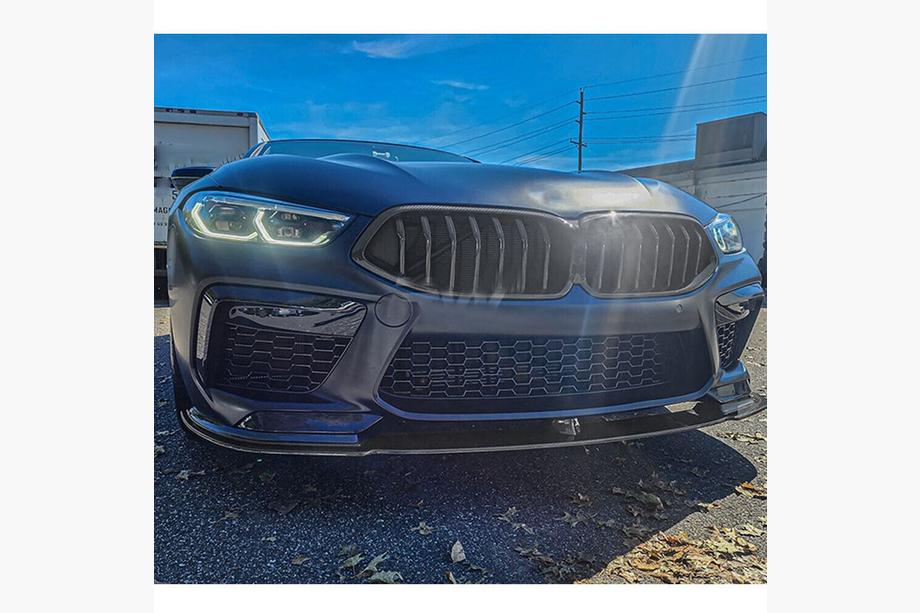 BMW 8 Series G14/G15/G16 2018- Frontstoßstangen Lippe Aufsatz (für F91/F92/F93 M8, Carbon) Foto 7