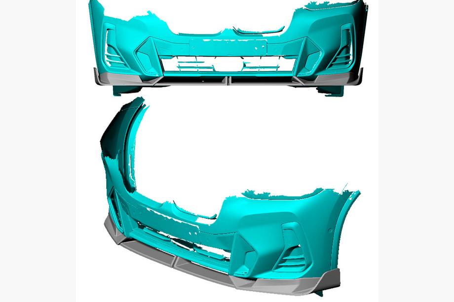 BMW X3 G01 2018- Frontstoßstange Lip Spoiler (für M-Sport 2022-2024, Carbon) Foto 2