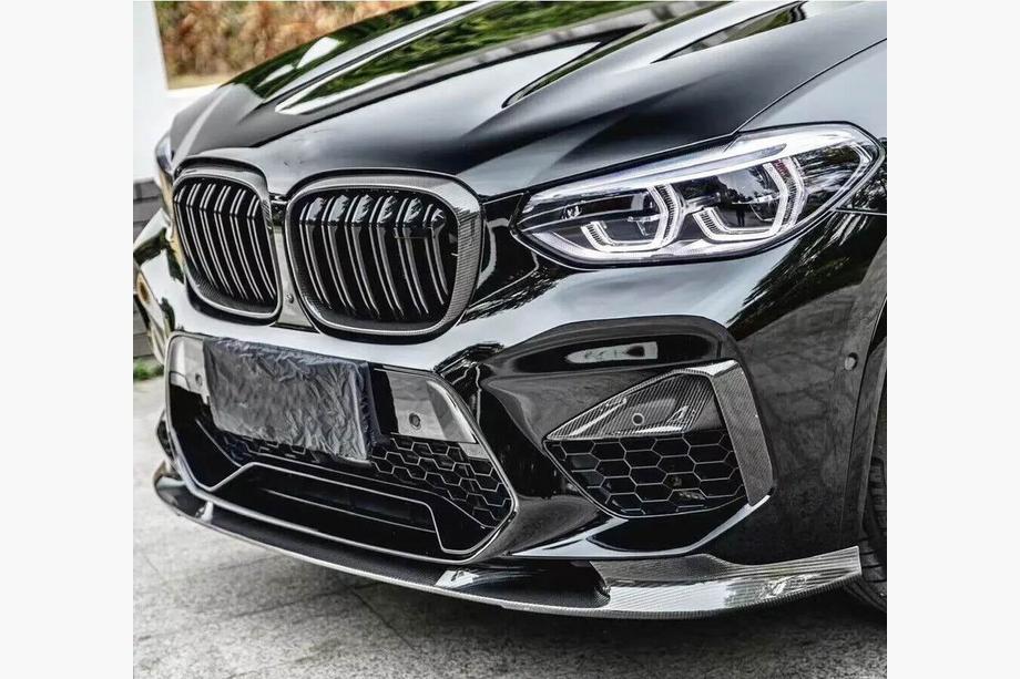 BMW X3 G01 2018- Frontstoßstange Lippe V2 Aufsatz (für F97 2018-2021, Carbon) Foto 6