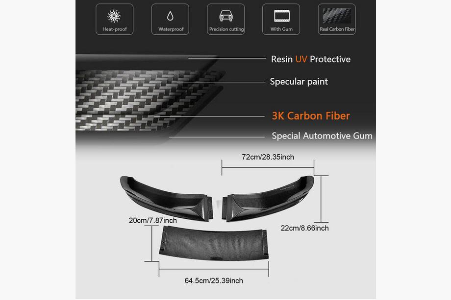 BMW X5 F15 2013-2018 Frontlippe Stoßstange (für M-Sport, Carbon) Foto 6