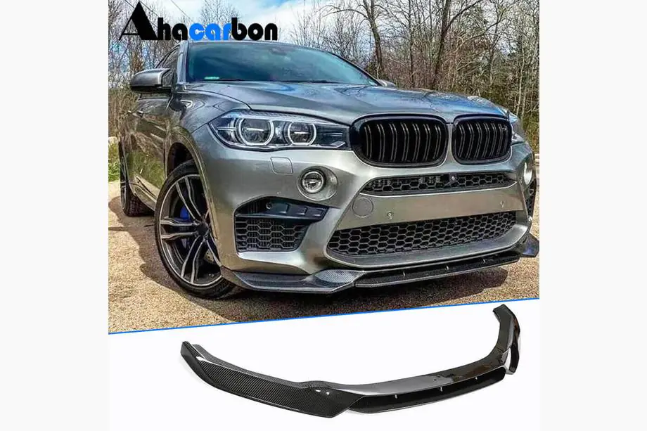 BMW X6 F16 2014-2019 Frontlippe Lip V1 für F86, Carbon Image