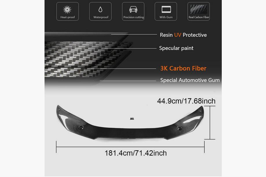 BMW X6 F16 2014-2019 Frontlippe Stoßstange (für M-Sport, Carbon) Foto 7