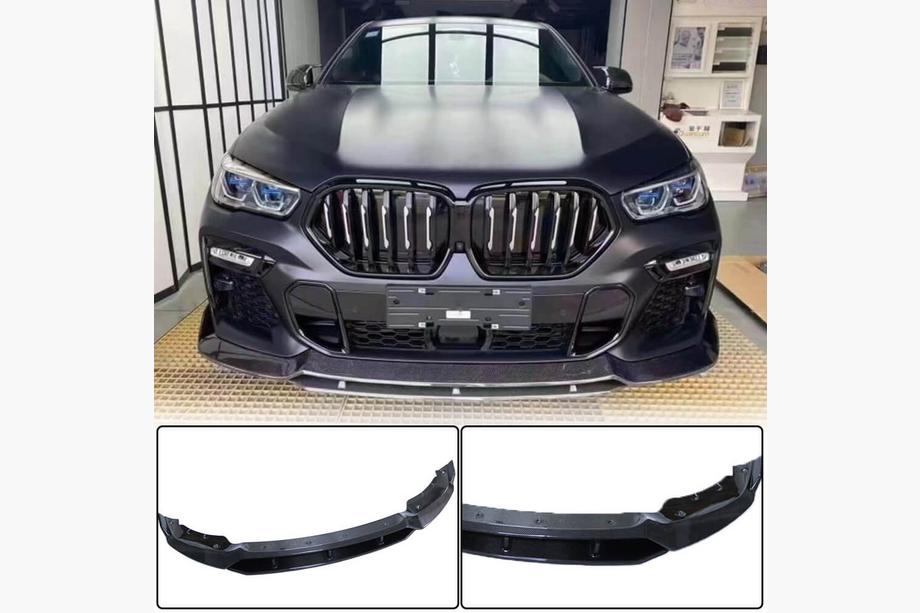 BMW X6 G06 2019–2027 Frontlippe für Stoßstange Lip (für M-Sport 2018-2022, Carbon) Foto 1