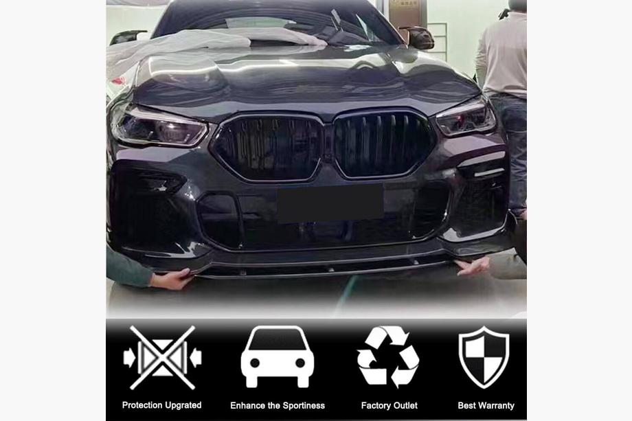 BMW X6 G06 2019–2027 Frontlippe für Stoßstange Lip (für M-Sport 2018-2022, Carbon) Foto 2