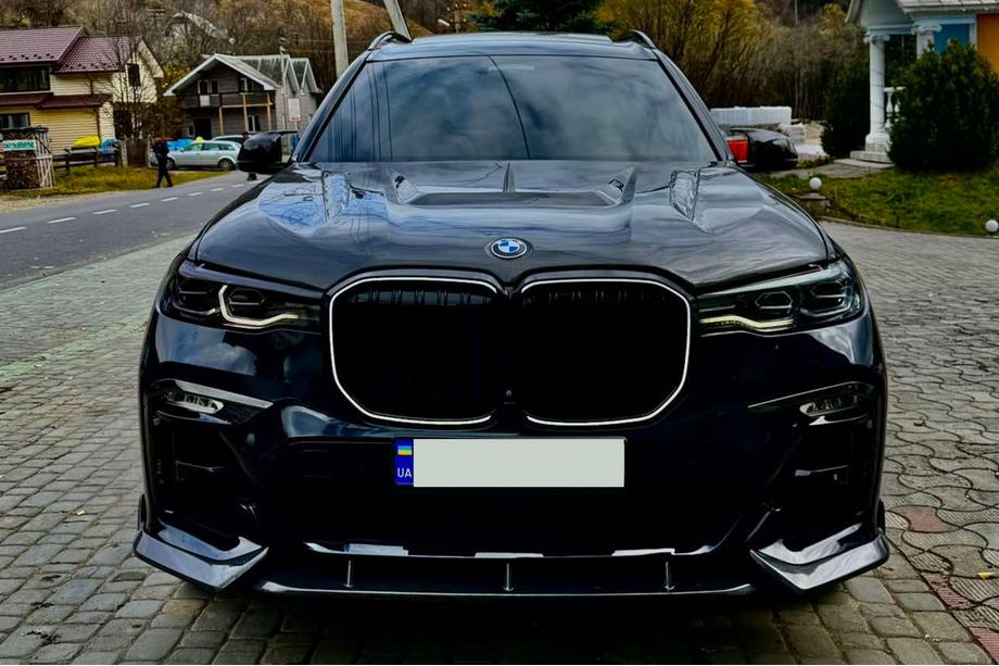 BMW X7 G07 2019- Frontstoßstangenlippe (für M-Sport 2019-2022, Carbon) Foto 2