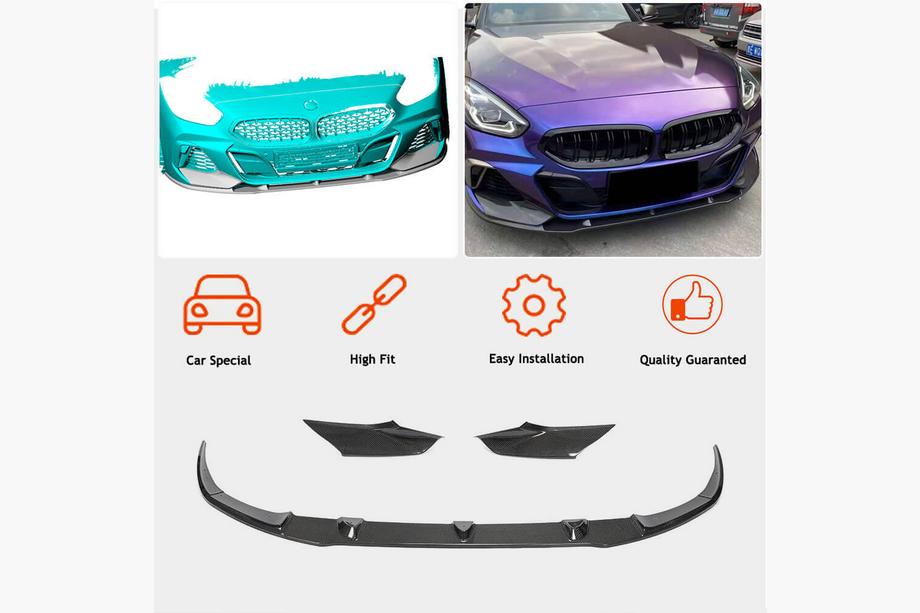 BMW Z4 (G29) 2018- Frontstoßstange Lippe V5 (für M-Sport, Carbon) Foto 2