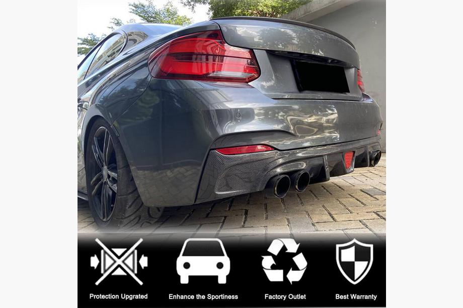 BMW 2 Series F22/F23 2014-2021 Heckdiffusor V2 für F22/F23 M-Sport, Carbon Foto 3