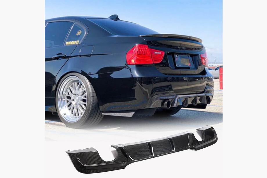 BMW 3 Series E90/E91 2005-2011 Heckdiffusor V1 für E90 M-Sport, Carbon Foto 1