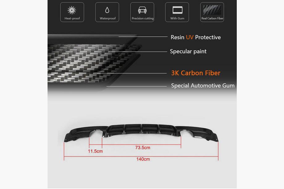 BMW 3 Series F30/F31 2012-2019 Heckdiffusor Carbon V2 (für M-Sport) Foto 5