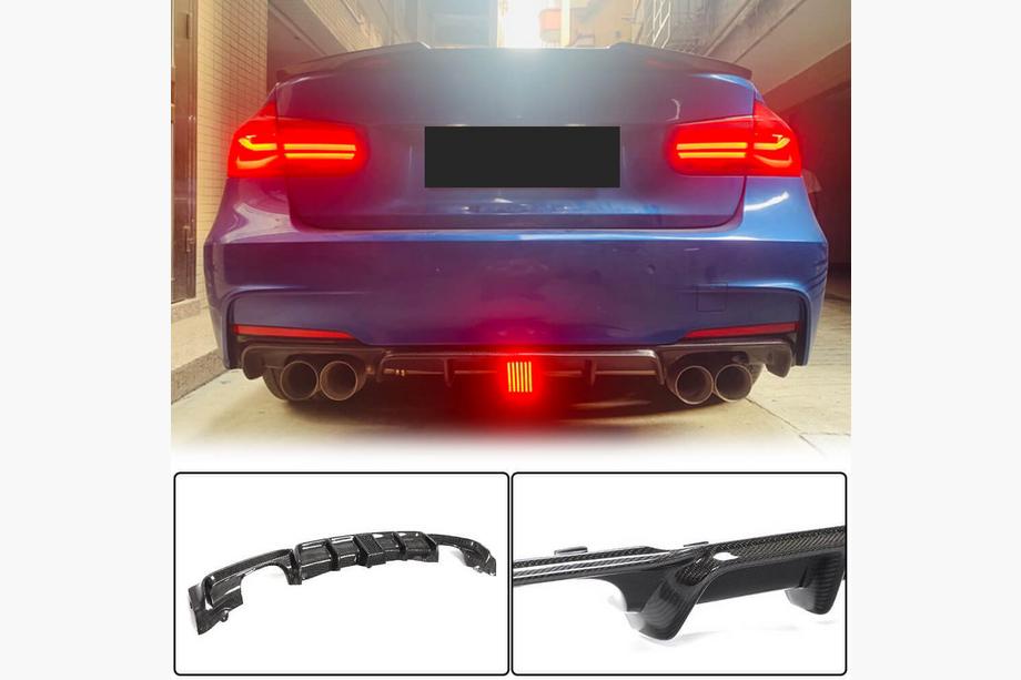 BMW 3 Series F30/F31 2012-2019 Heckstoßstangendiffusor Carbon V9 (für M-Sport) Image