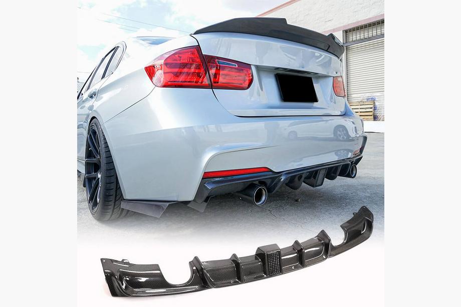 BMW 3 Series F30/F31 2012-2019 Heckdiffusor V2 für F30 M-Sport, Carbon Foto 1