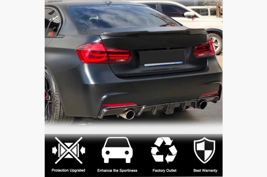 BMW 3 Series F30/F31 2012-2019 Heckdiffusor V2 für F30 M-Sport, Carbon Foto 2