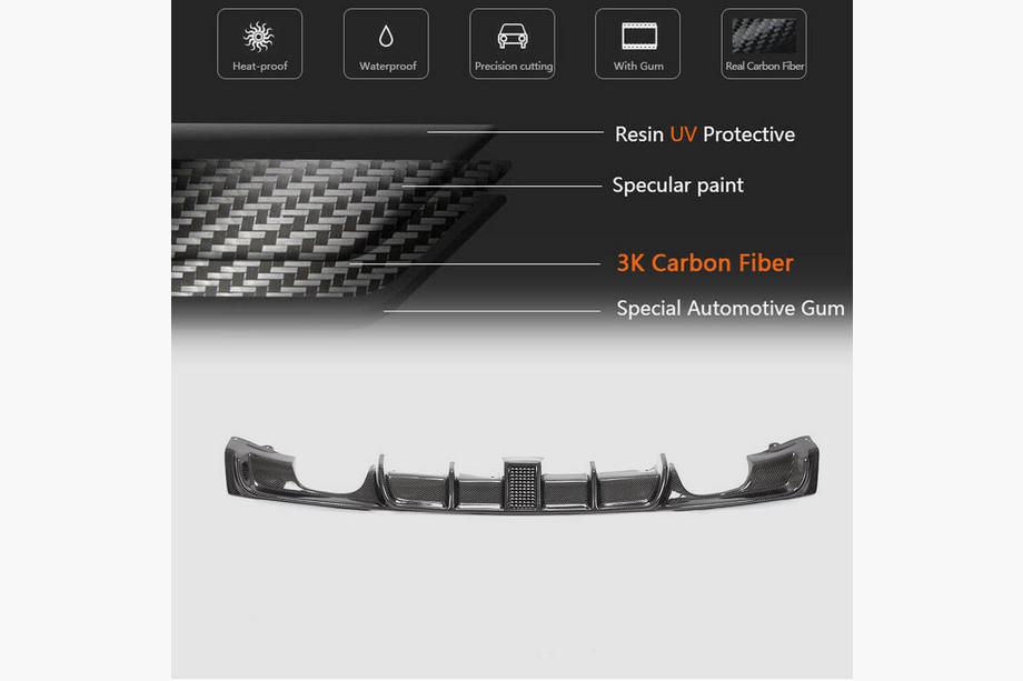 BMW 3 Series F30/F31 2012-2019 Heckdiffusor V2 für F30 M-Sport, Carbon Foto 13