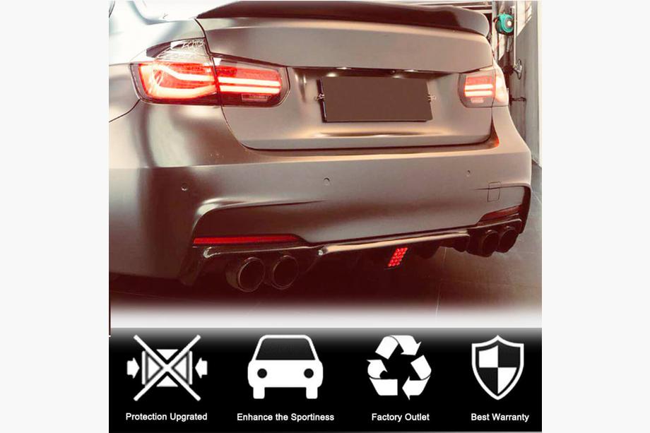 BMW 3 Series F30/F31 2012-2019 Heckdiffusor V2 für F30 M-Sport, Carbon Foto 18