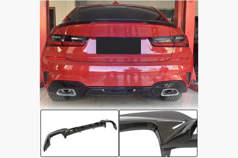 BMW 3 Series G20/G21 2018- Heckdiffusor V4 für M-Sport 2018-2022, Carbon Image