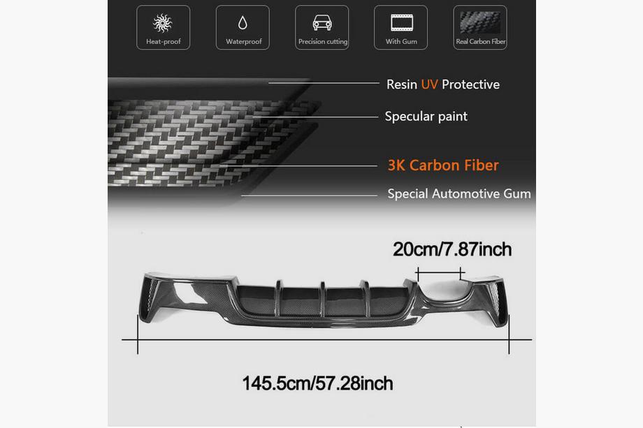 BMW 4 Series F32/F33/F36 2012-2020 Heckdiffusor V2 (für M-Sport, Carbon) Foto 4