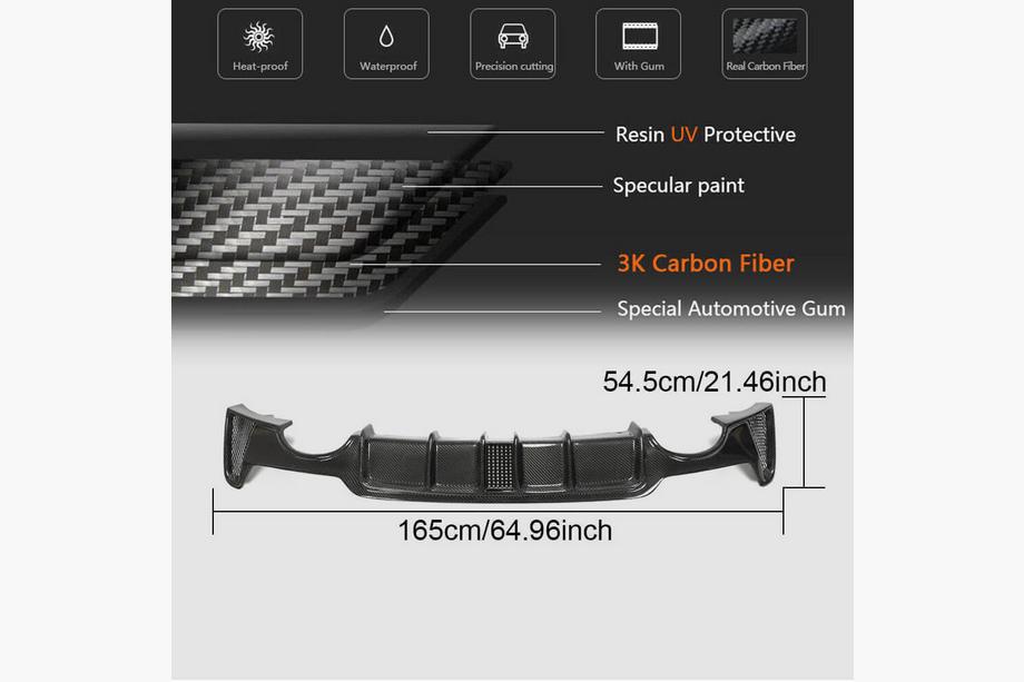 BMW 4 Series F32/F33/F36 2012-2020 Heckdiffusor V8 (für M-Sport, Carbon) Foto 11
