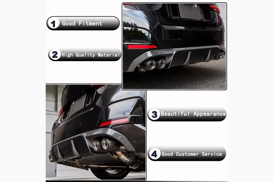 BMW 4 Series G22/23/26 2020- Heckdiffusor V2 (für G26 M-Sport, Carbon) Foto 3