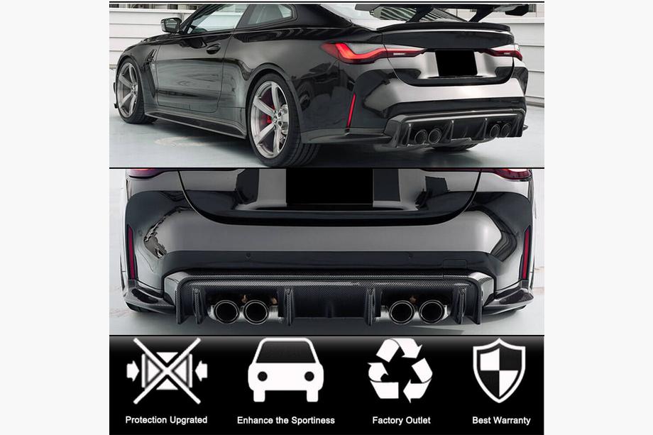 BMW 4 Series G22/23/26 2020- Heckdiffusor V5 (für G82/G83, Carbon) Foto 2