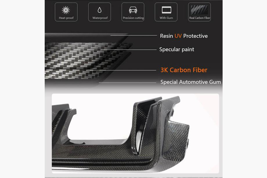 BMW 4 Series G22/23/26 2020- Heckdiffusor V5 (für G82/G83, Carbon) Foto 4