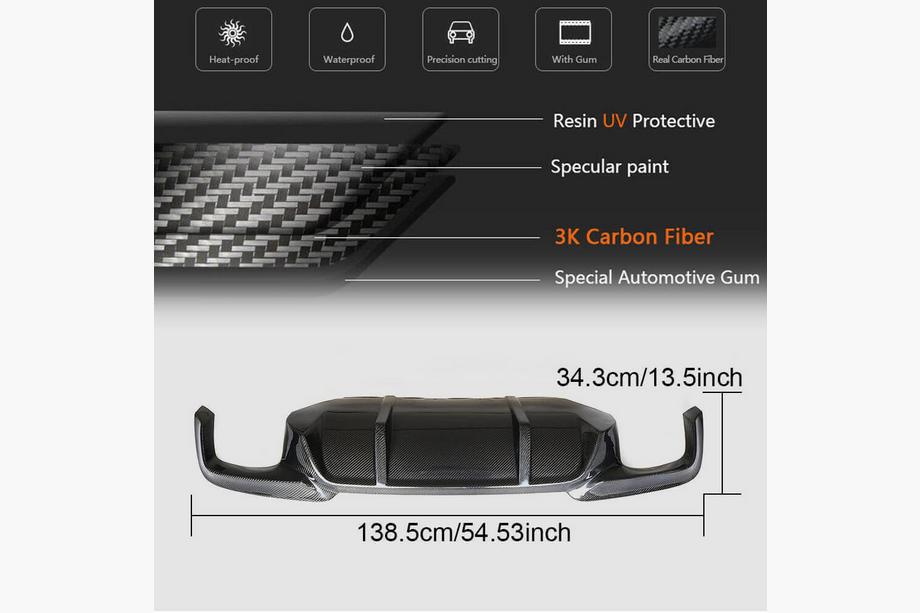 BMW 5 Series F10/F11 2010–2016 Heckdiffusor Carbon V2 (M-Sport) Foto 4