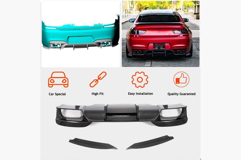 BMW 6 Series F12/F13/F06 2011-2018 Heckstoßstangendiffusor FRP V6 (für M6) Foto 2