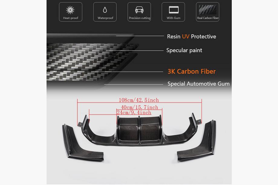 BMW 3 Series F30/F31 2012-2019 Heckdiffusor V5 (für F80, Carbon) Foto 7