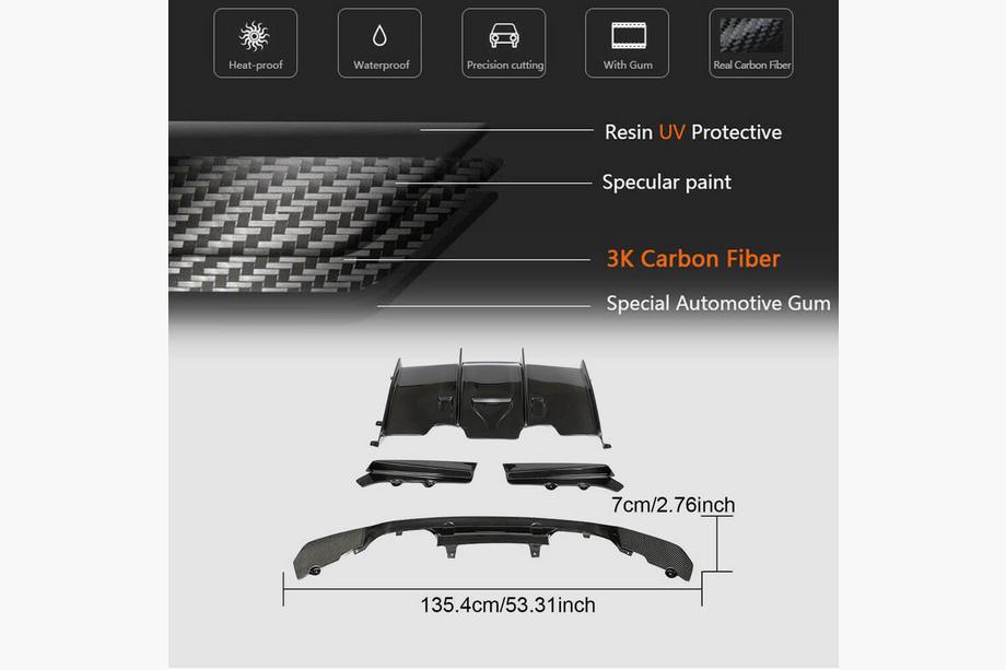 BMW 4 Series F32/F33/F36 2012-2020 Heckdiffusor V1 für F82/F83, Carbon Foto 5