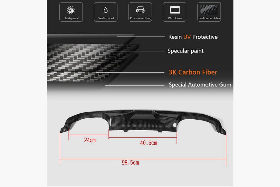 BMW 4 Series F32/F33/F36 2012-2020 Heckdiffusor V7 (für F82/F83, Carbon) Foto 5