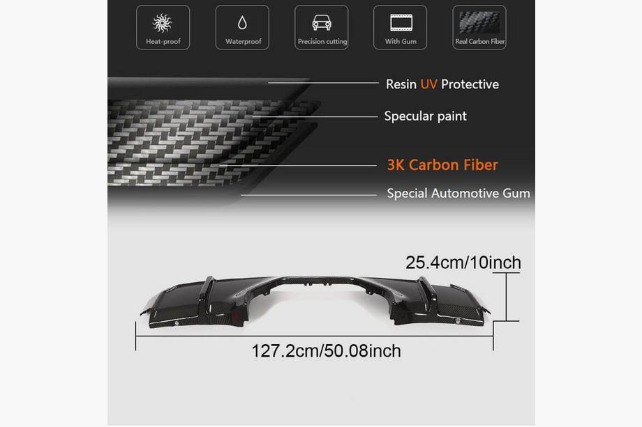 BMW 3 Series G20/G21 2018- Heckdiffusor V2 (für G80, Carbon) Foto 5