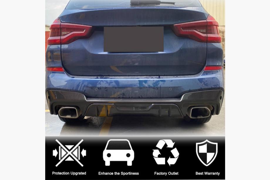 BMW X3 G01 2018- Heckstoßstangen Diffusor (für original M-Sport 2018-2021, Carbon) Foto 2