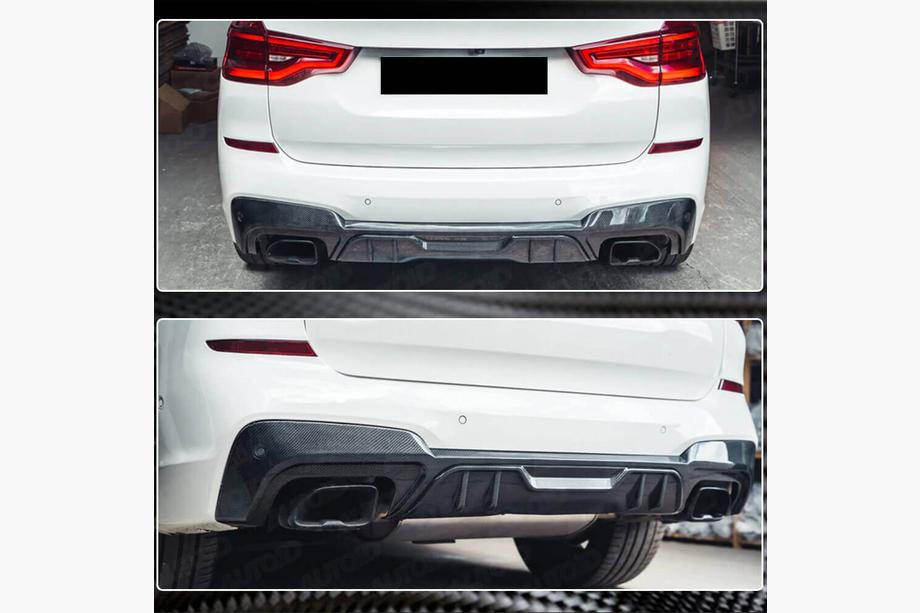 BMW X3 G01 2018- Heckstoßstangen Diffusor (für original M-Sport 2018-2021, Carbon) Foto 4
