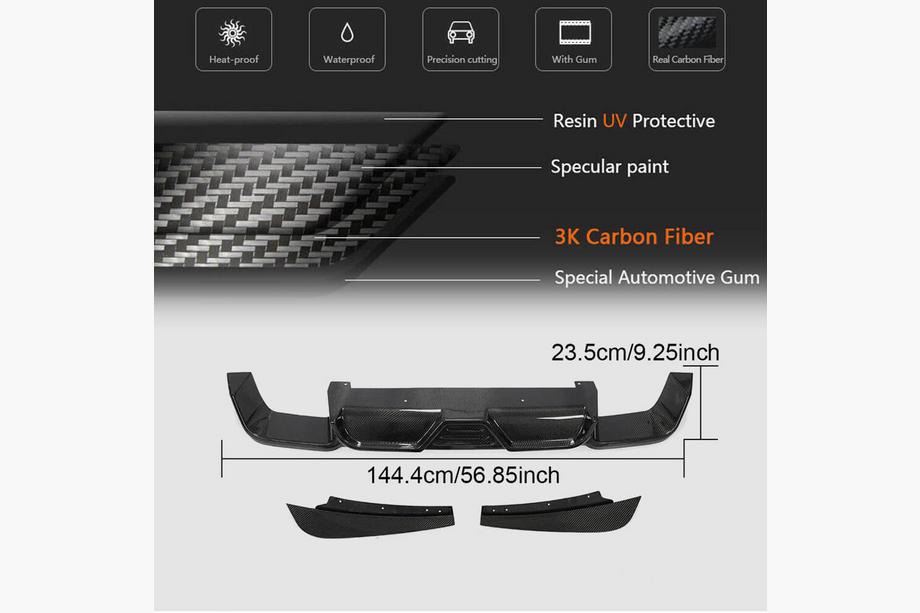 BMW X3 G01 2018- Heckdiffusor V2 (für F97 2018-2021, Carbon) Foto 4