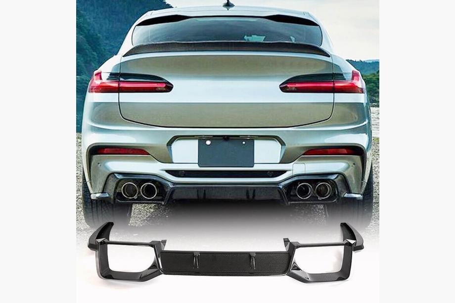 BMW X4 G02 2018- Heckstoßstangen Diffusor (für F98 2018-2021, Carbon) Image