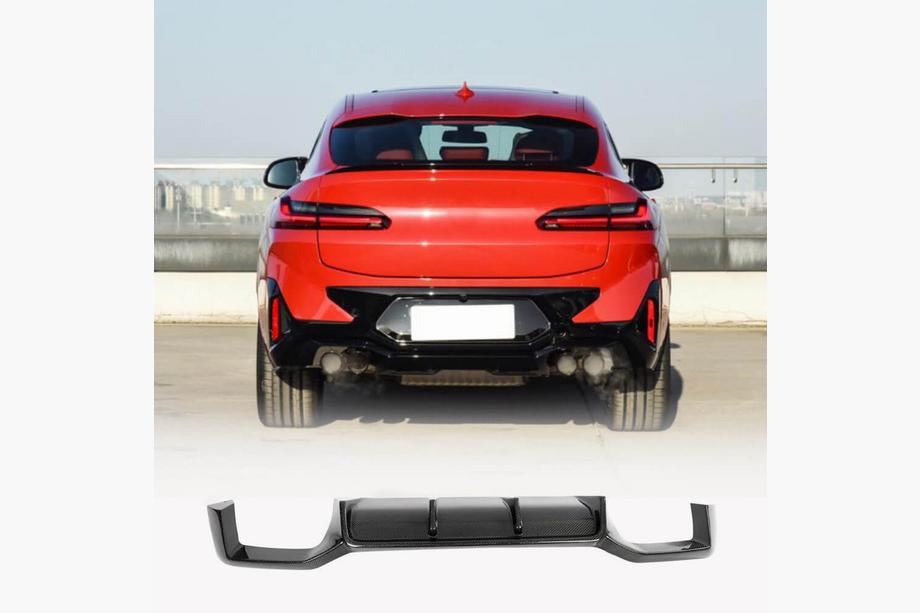 BMW X4 G02 2018- Heckstoßstangen Diffusor (für F98 2022-2025, Carbon) Image