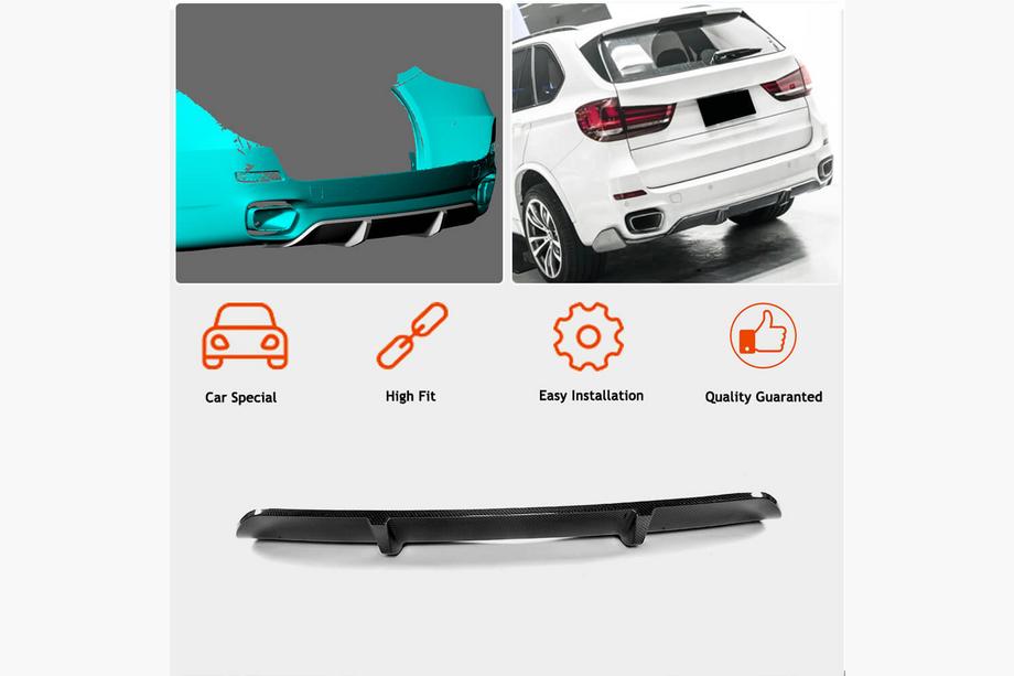BMW X5 F15 2013-2018 Heckdiffusor V2 (für M-Sport, Carbon) Foto 3