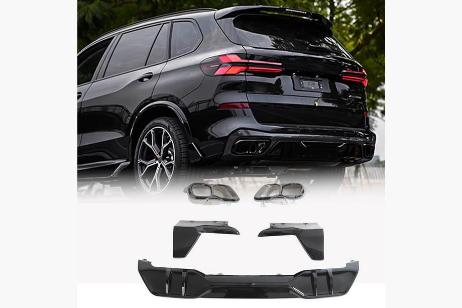 BMW X5 G05 2019–2026 Heckdiffusor V4 (2018-2022, Schwarz Glanz) Foto 1