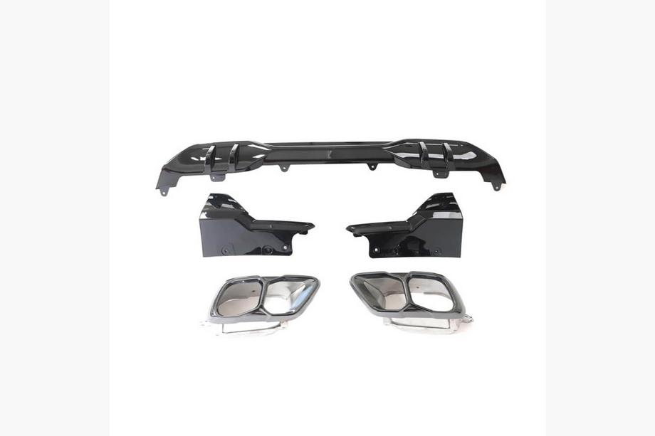 BMW X5 G05 2019–2026 Heckdiffusor V4 (2018-2022, Schwarz Glanz) Foto 6