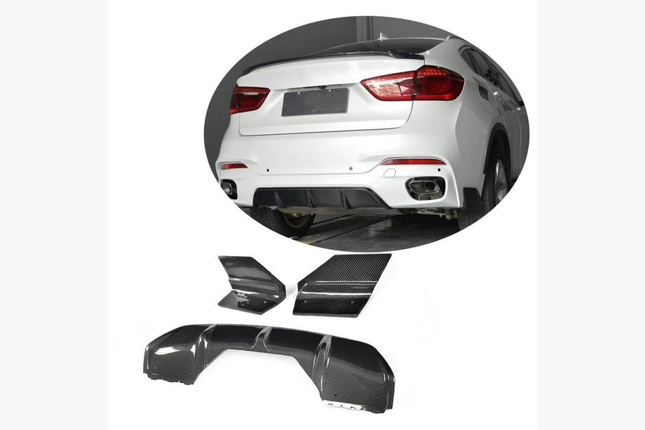 BMW X6 F16 2014-2019 Heckdiffusor V1 (für M-Sport, Carbon) Image